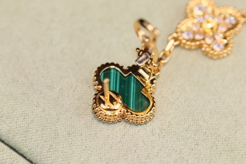 Van Cleef & Arpels Emerald Cascade Clover Clip-On Earrings