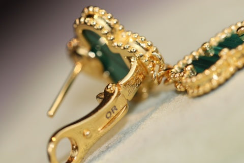 Van Cleef & Arpels Emerald Cascade Clover Clip-On Earrings