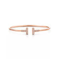 Tiffany Wire Bracele with Mother of pearl and Diamonds