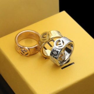Fendi Varello FF Sculptural Wide Ring