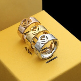 Fendi Varello FF Sculptural Wide Ring