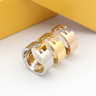 FENDI Signature Duo Tone Cuff Bracelet