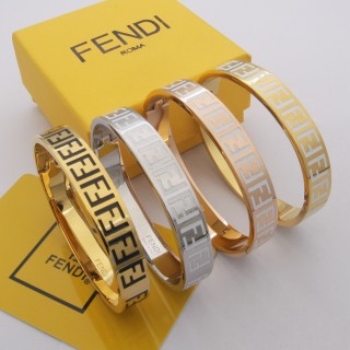 FENDI FF Pattern Signature Cuff Bracelet