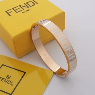 FENDI FF Pattern Signature Cuff Bracelet