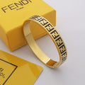 FENDI FF Pattern Signature Cuff Bracelet