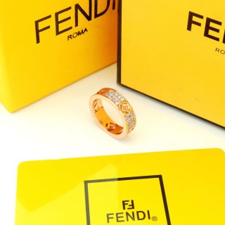 Fendi Velora FF Pavé Logo Ring