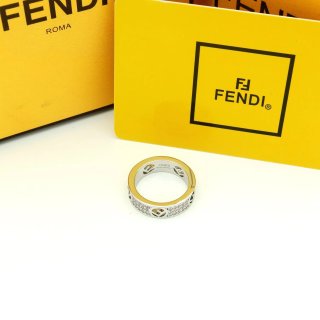 Fendi Velora FF Pavé Logo Ring
