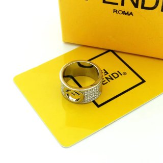 FENDI Pavé Spiral Embrace Ring