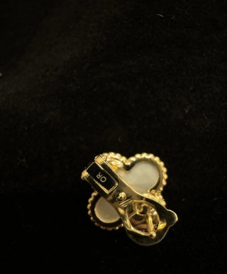 Van Cleef & Arpels Pearl Petal Clover Clip-On Earrings