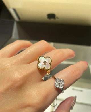 Van Cleef & Arpels Colorful Clover Trio Ring