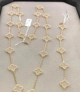 Van Cleef & Arpels clear crystal five-motif Alhambra bracelet