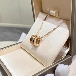 Bvlgari Rose Gold Spiral Circle Pendant Necklace – Elegant Luxury Jewelry