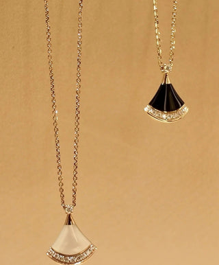 Bvlgari Colorful Fan Pendant Necklace – Elegant Luxury Jewelry