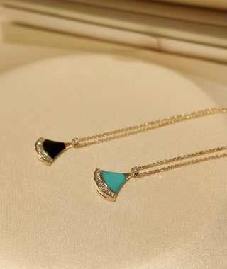 Bvlgari Colorful Fan Pendant Necklace – Elegant Luxury Jewelry