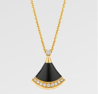 Bvlgari Colorful Fan Pendant Necklace – Elegant Luxury Jewelry
