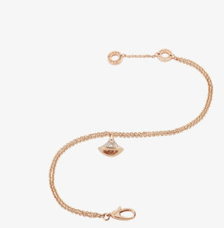 Bvlgari Rose Gold Delicate Charm Bracelet – Elegant Luxury Jewelry