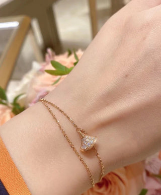 Bvlgari Rose Gold Delicate Charm Bracelet – Elegant Luxury Jewelry