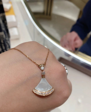 Bvlgari Colorful Fan Pendant Necklace – Elegant Luxury Jewelry
