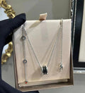 Bvlgari Silver Black Accent Circle Pendant Necklace – Elegant Luxury Jewelry