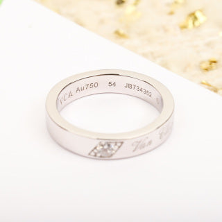 Van Cleef & Arpels Forever Bond Engraved Band Ring Set