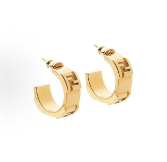 Fendi Valora FF Sculptural Hoop Earrings