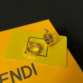 Fendi Valora FF Sculptural Hoop Earrings