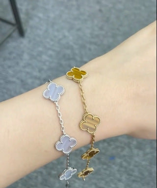 Van Cleef & Arpels Tiger's Eye Alhambra Bracelet (5 Motifs)