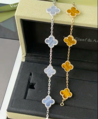Van Cleef & Arpels Tiger's Eye Alhambra Bracelet (5 Motifs)