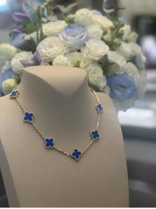 Van Cleef & Arpels Sapphire Clover Garden Necklace