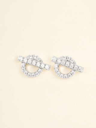 Hermès Chaine d’Ancre Pavé Diamond Stud Earrings
