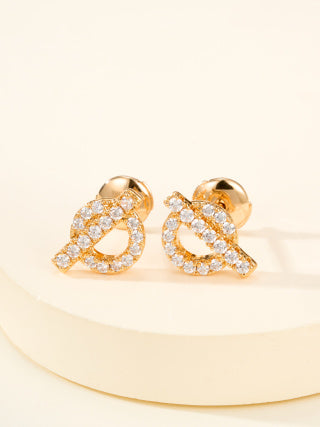 Hermès Chaine d’Ancre Pavé Diamond Stud Earrings