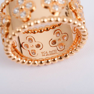 Van Cleef & Arpels Lacework Halo Diamond Band Ring