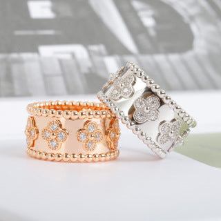 Van Cleef & Arpels Lacework Halo Diamond Band Ring