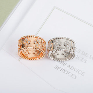 Van Cleef & Arpels Lacework Halo Diamond Band Ring