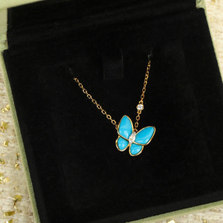 Van Cleef & Arpels Ocean Wing Butterfly Pendant Necklace