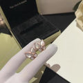 Van Cleef & Arpels Rosy Petal Bloom Stud Earrings
