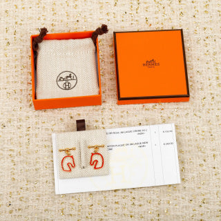 Hermès Pop H Rouge Outline Drop Earrings