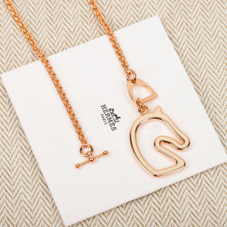Hermès Grand Loop H Pendant Necklace