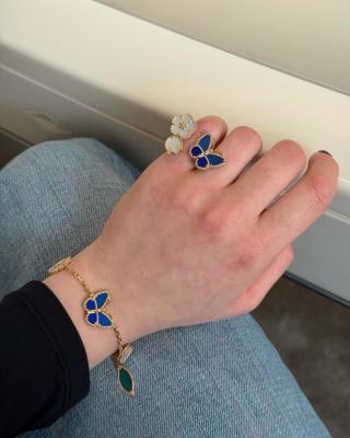 Van Cleef & Arpels Sapphire Butterfly Accent Bracelet