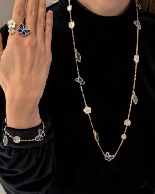 Van Cleef & Arpels Sapphire Butterfly Accent Bracelet