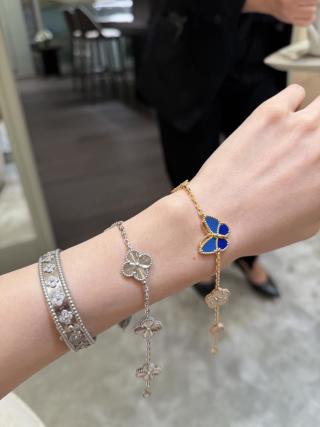 Van Cleef & Arpels Sapphire Butterfly Accent Bracelet