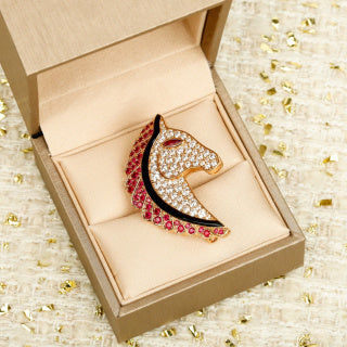 Bvlgari Ruby Crystal Bird Brooch – Elegant Luxury Jewelry