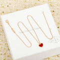 Van Cleef & Arpels Ruby Heart Pendant Necklace