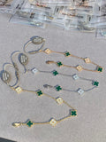 Van Cleef & Arpels Mini Six-Motif Bracelet with Malachite and Diamonds
