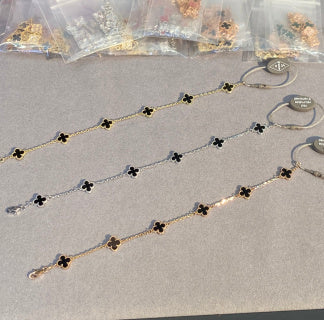 Van Cleef & Arpels Mini 6-Motif Bracelet in Black Onyx