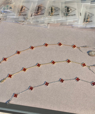 Van Cleef & Arpels Alhambra Mini 6-Motif Bracelet in Carnelian