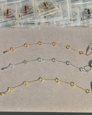 Van Cleef & Arpels Alhambra Mini 6-Motif Bracelet (Guilloché)