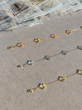 Van Cleef & Arpels Alhambra Mini 6-Motif Bracelet (Guilloché)