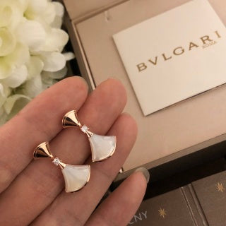 Bvlgari Fan Enamel Earrings – Elegant Luxury Jewelry