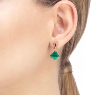 Bvlgari Fan Enamel Earrings – Elegant Luxury Jewelry
